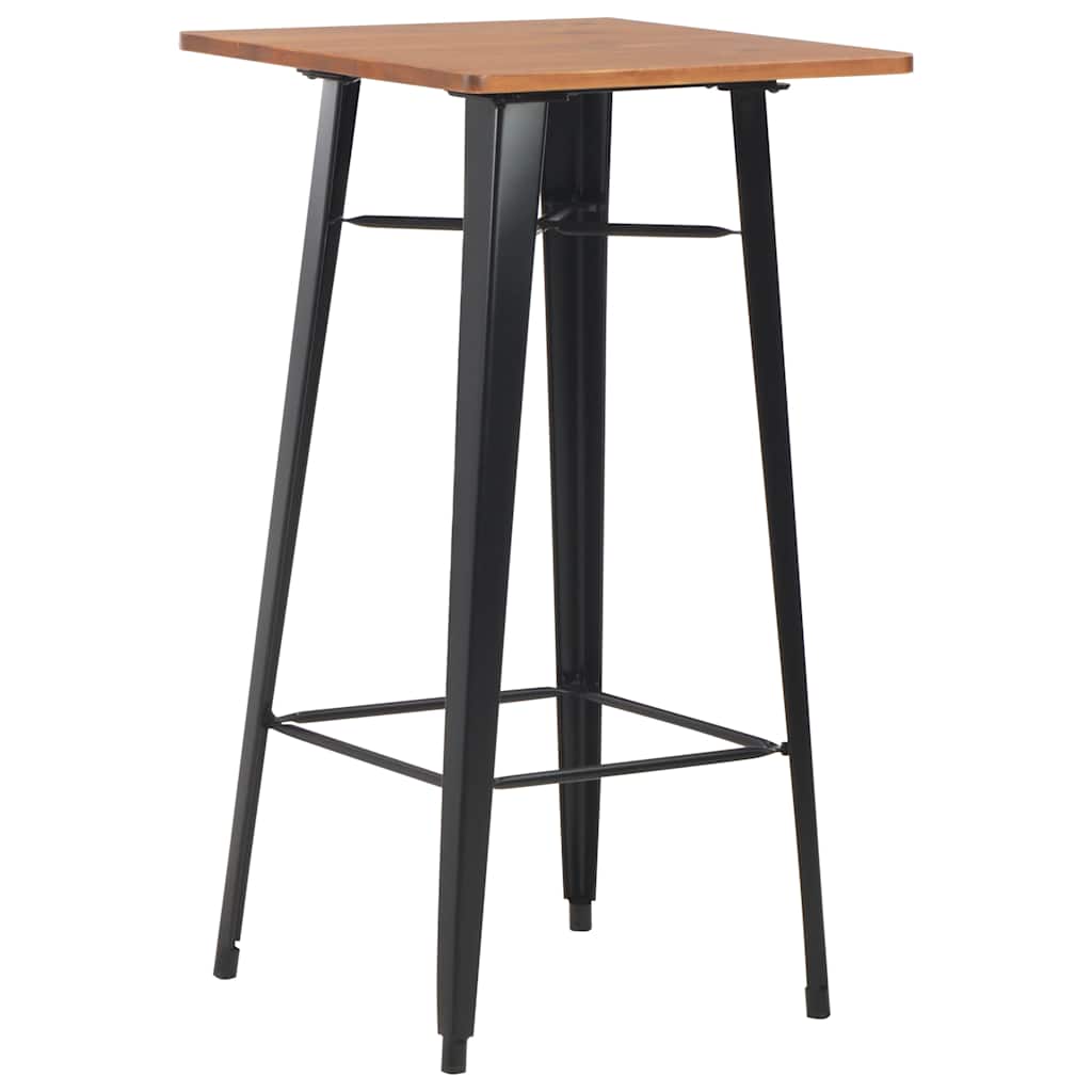 3 Piece Bar Set Steel Black