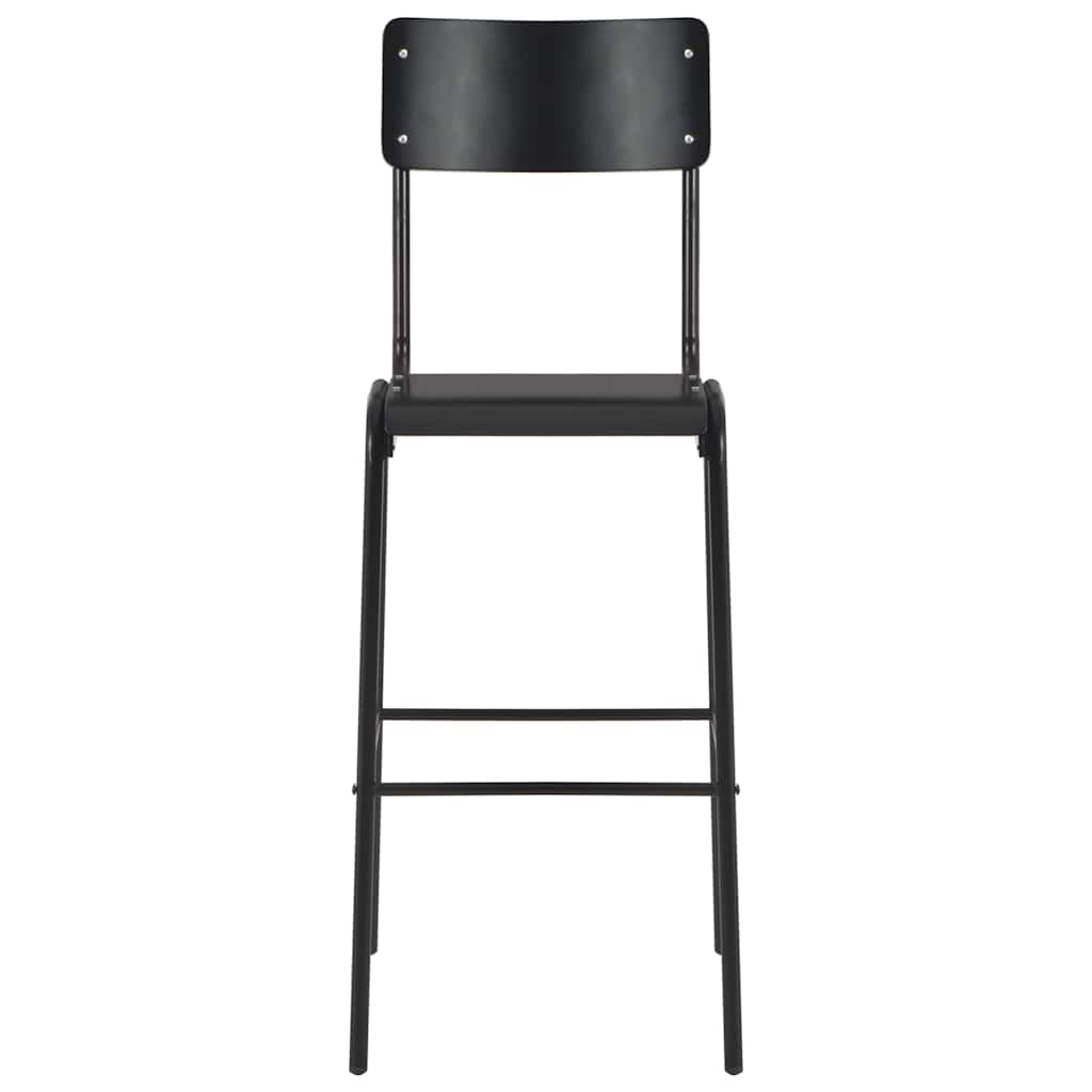 3 Piece Bar Set Steel Black