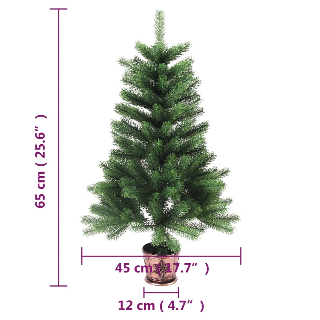 vidaXL Artificial Christmas Tree Lifelike Needles 65 cm Green