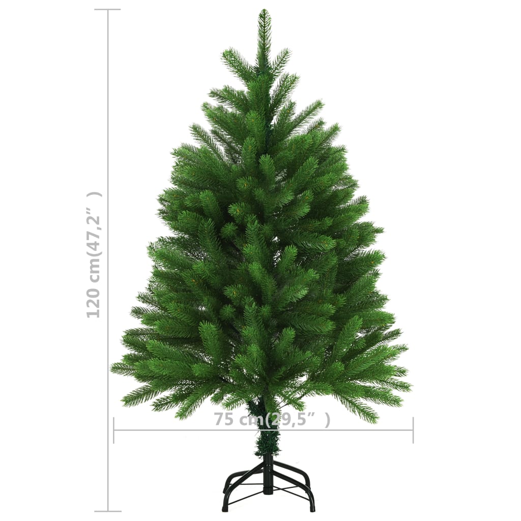 vidaXL Artificial Christmas Tree Lifelike Needles 120 cm Green