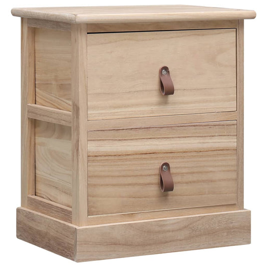 vidaXL Nightstand 38x28x45 cm Paulownia Wood