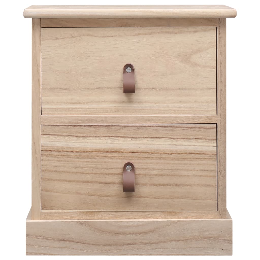 vidaXL Nightstand 38x28x45 cm Paulownia Wood