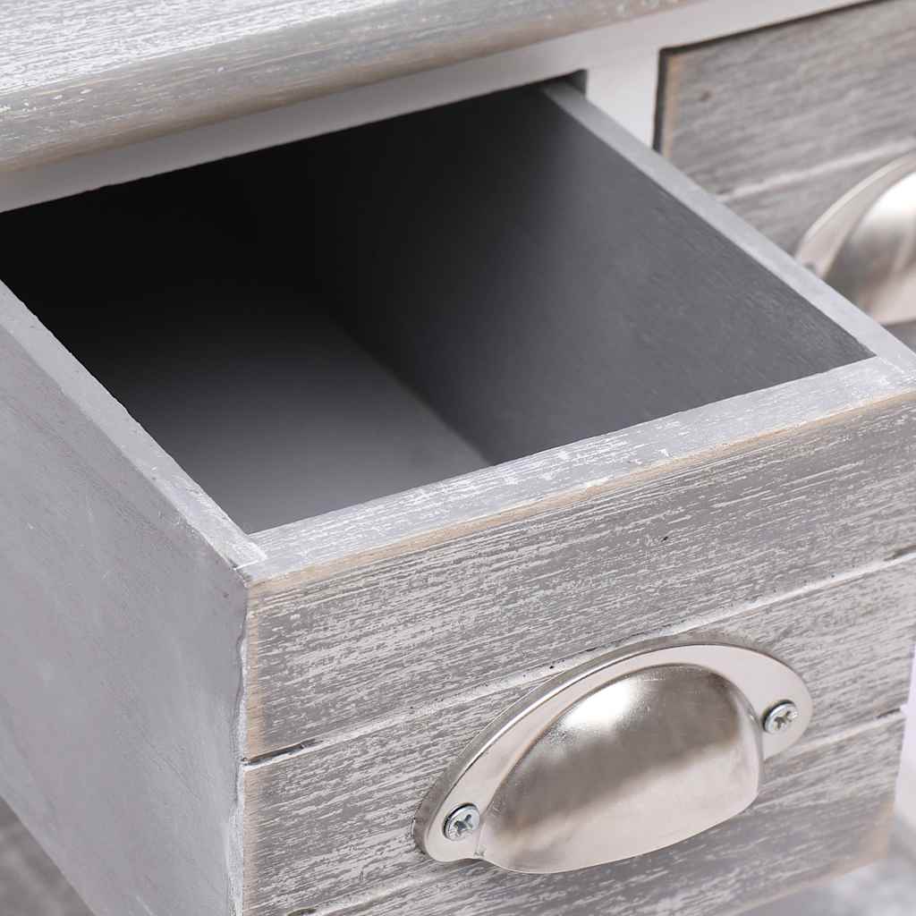 284066 vidaXL Side Table Grey 40x40x40 cm Paulownia Wood