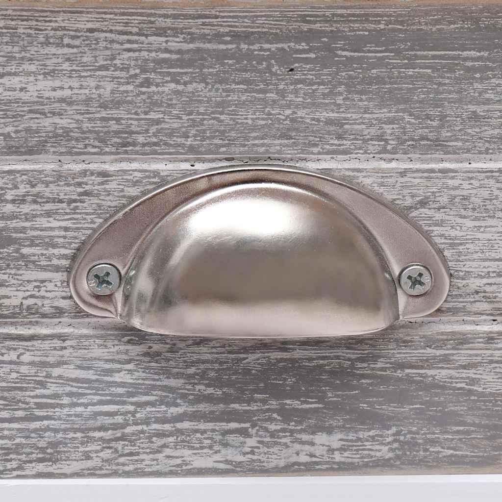 284066 vidaXL Side Table Grey 40x40x40 cm Paulownia Wood
