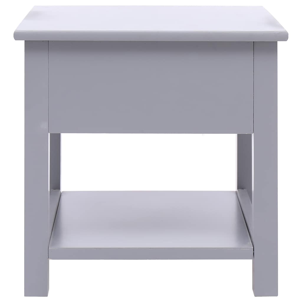 284069 vidaXL Side Table Grey 40x40x40 cm Paulownia Wood
