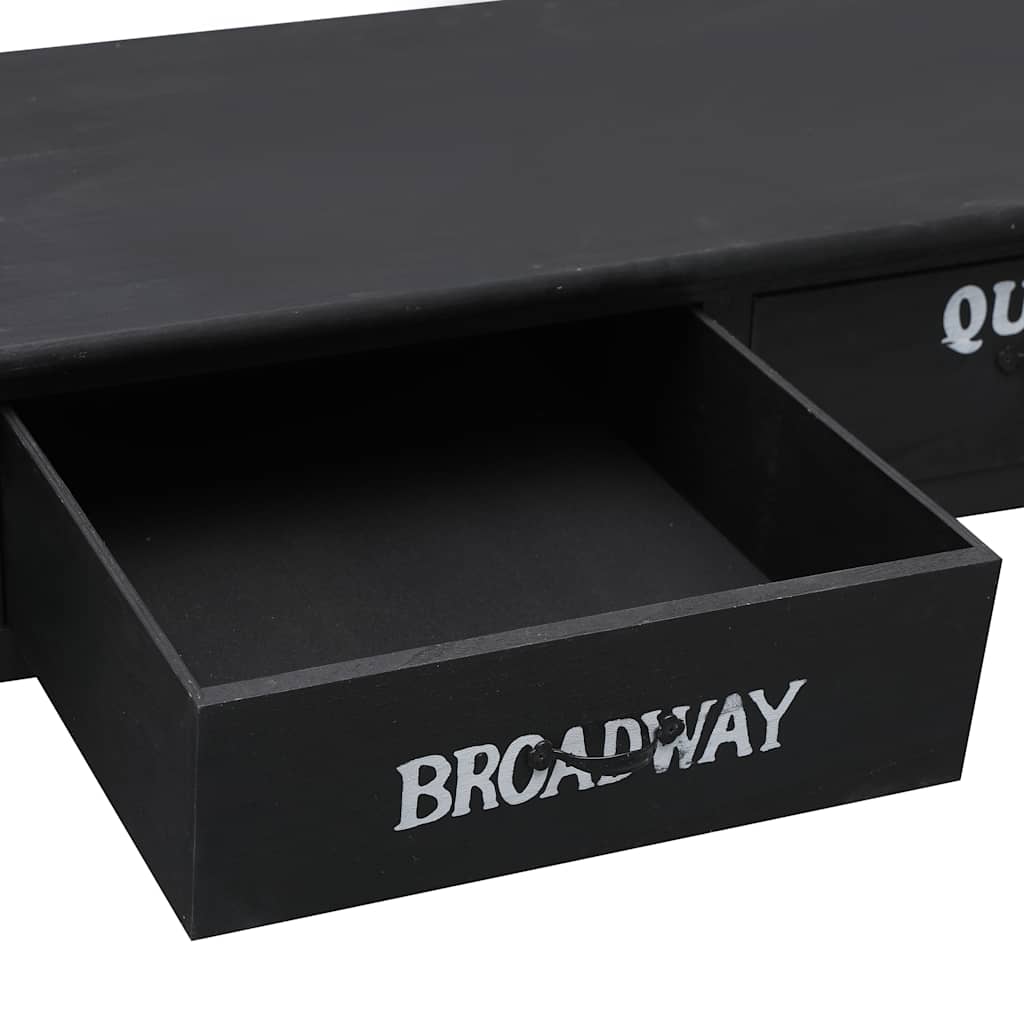 284141 vidaXL Coffee Table Black 100x50x45 cm Wood