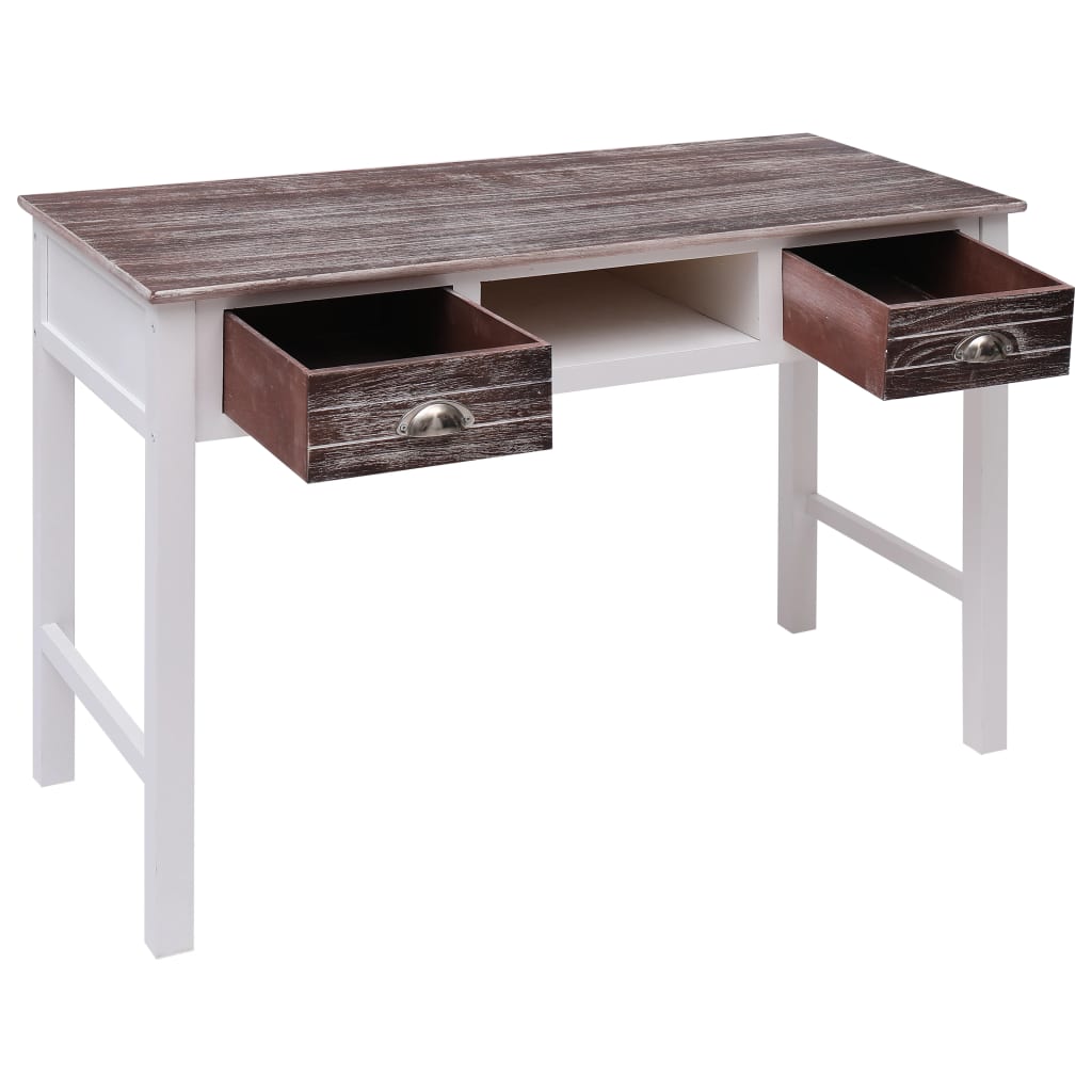 Writing Desk Brown 110x45x76 cm Wood