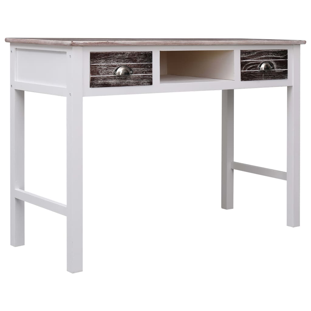 Writing Desk Brown 110x45x76 cm Wood