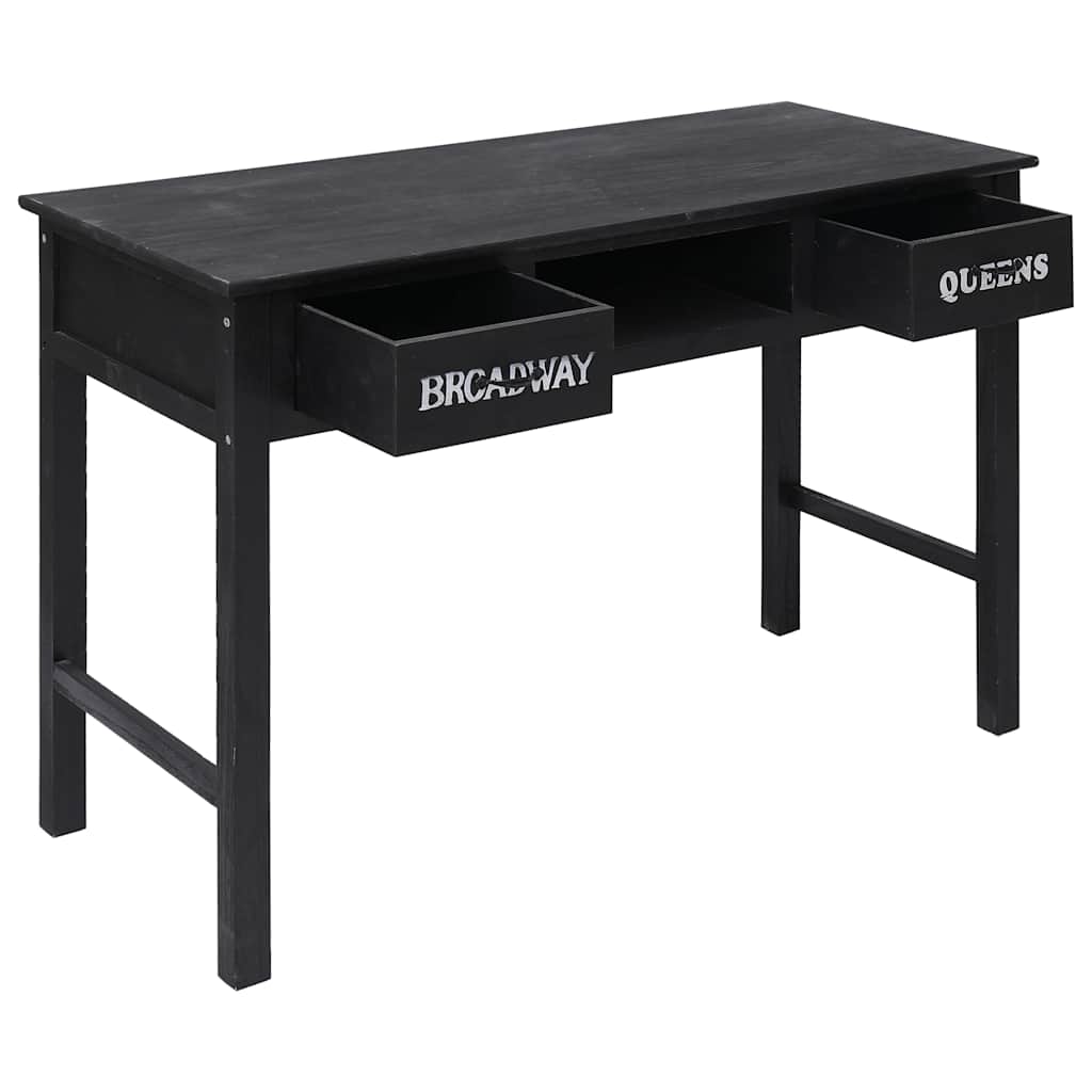 284161 vidaXL Console Table Black 110x45x76 cm Wood