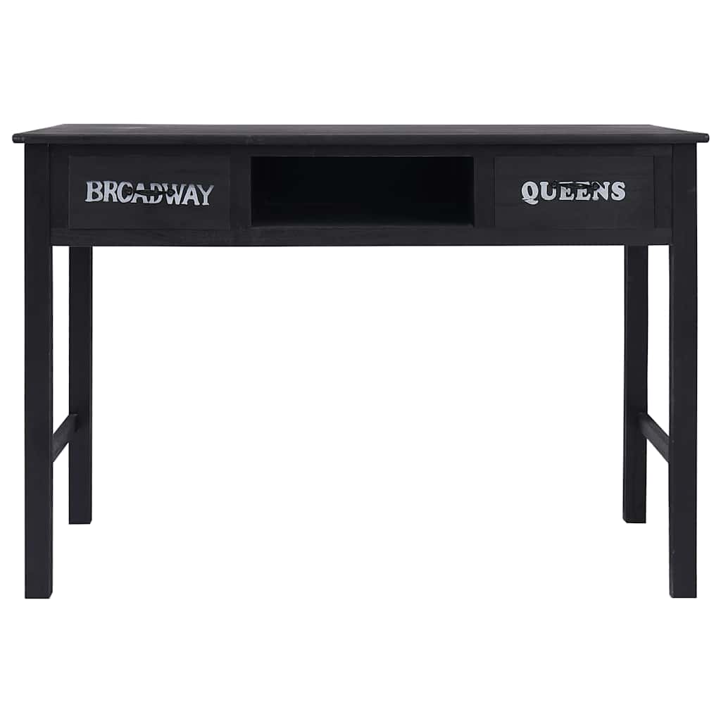 284161 vidaXL Console Table Black 110x45x76 cm Wood