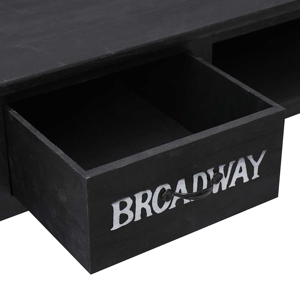 284161 vidaXL Console Table Black 110x45x76 cm Wood