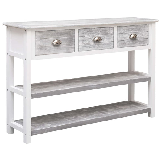 vidaXL Sideboard Antique Grey 115x30x76 cm Wood