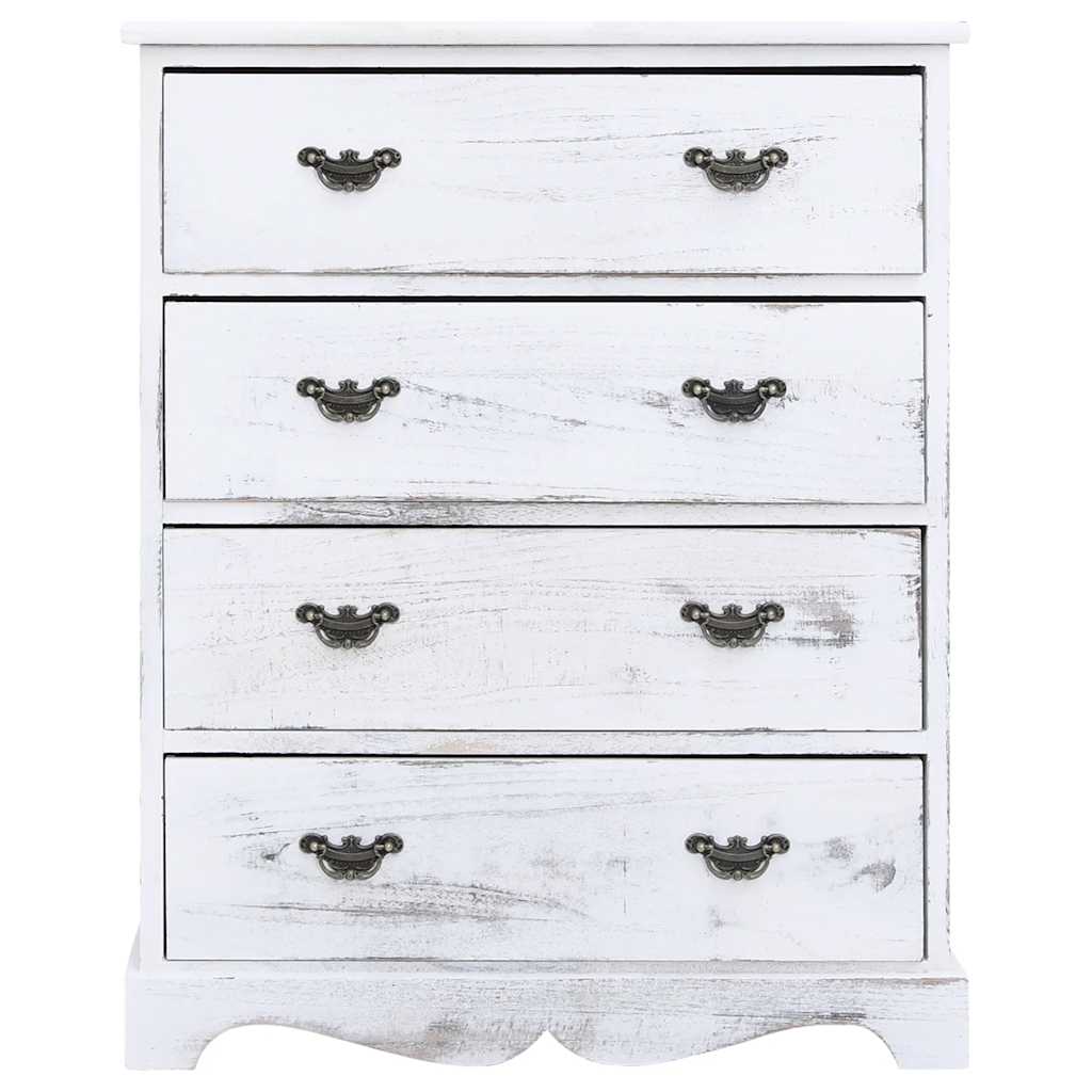Drawer Cabinet White 60x30x75 cm Wood