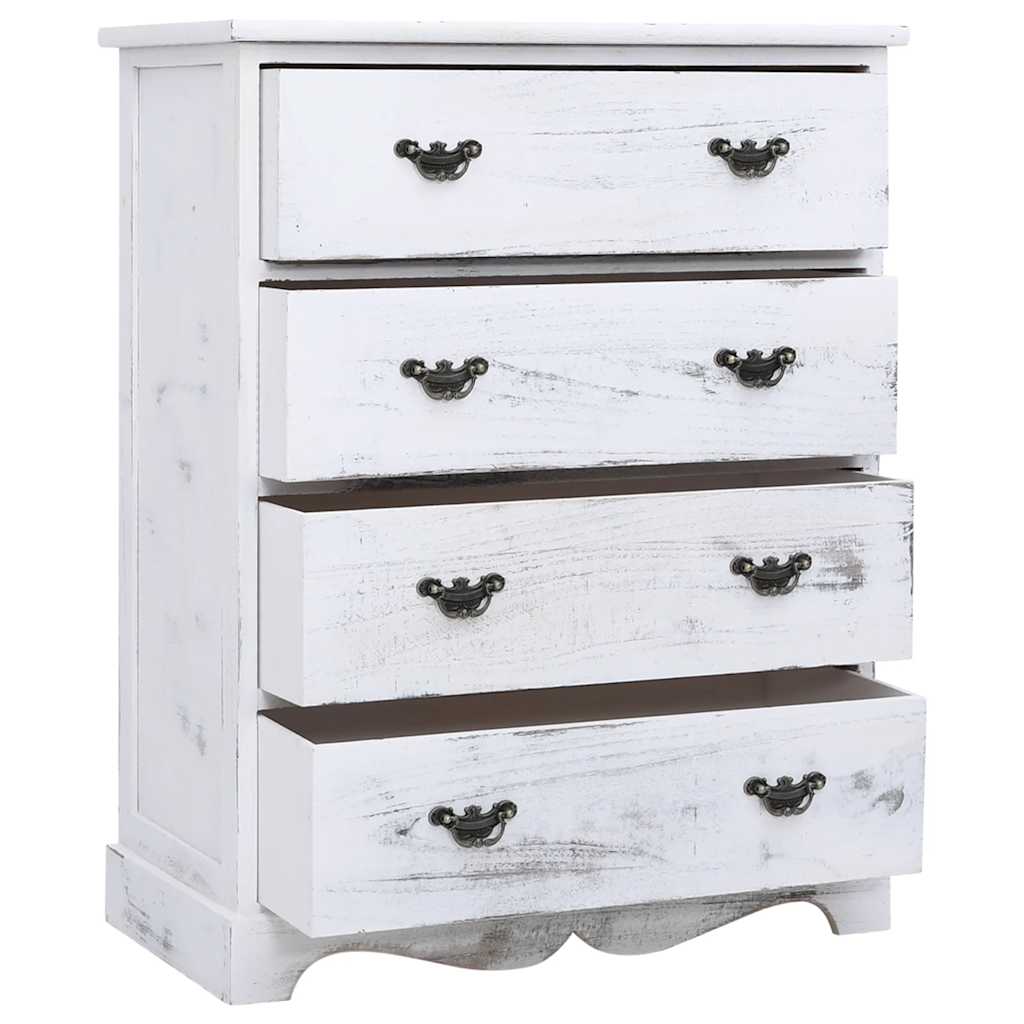 Drawer Cabinet | White | Paulownia wood | Medium | Drawer Cabinet