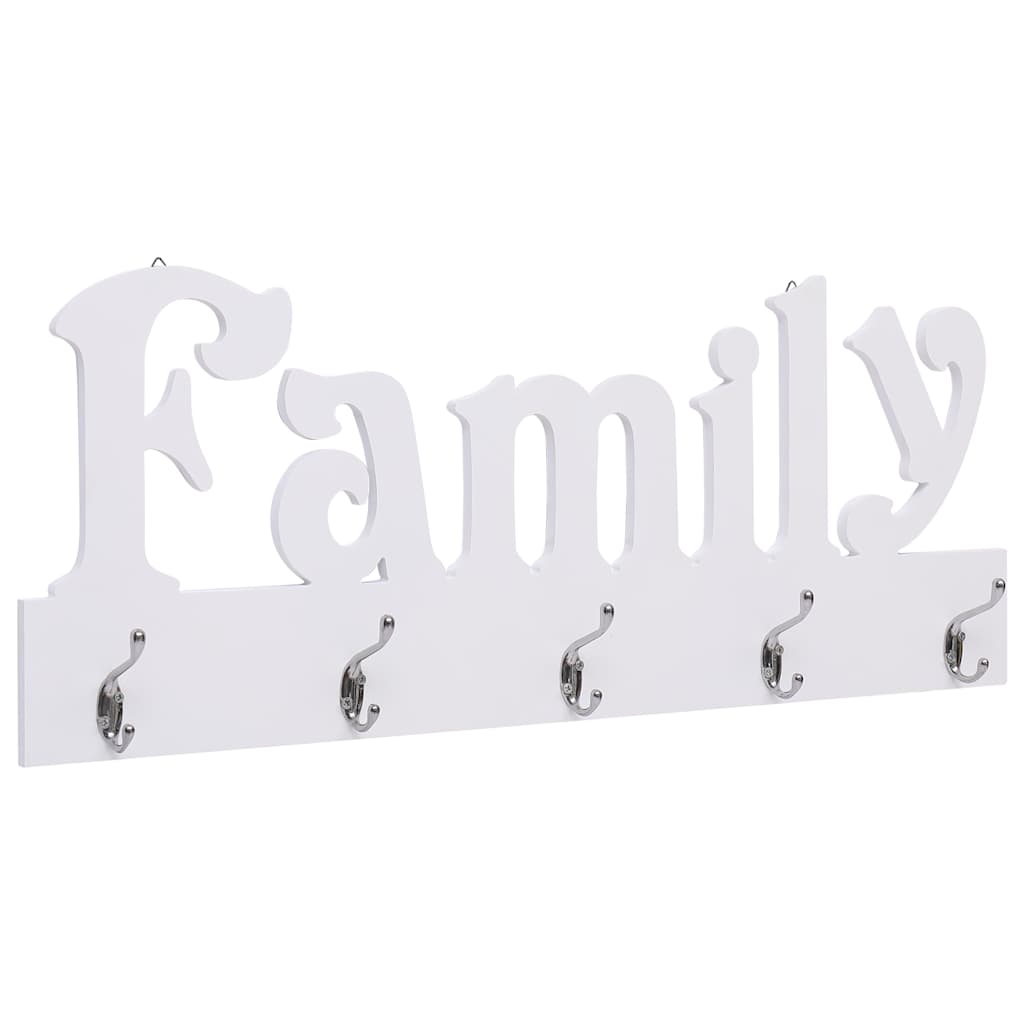 284245 vidaXL Wall Mounted Coat Rack FAMILY 74x29,5 cm