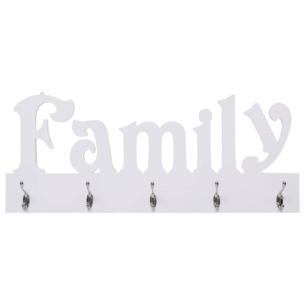 284245 vidaXL Wall Mounted Coat Rack FAMILY 74x29,5 cm