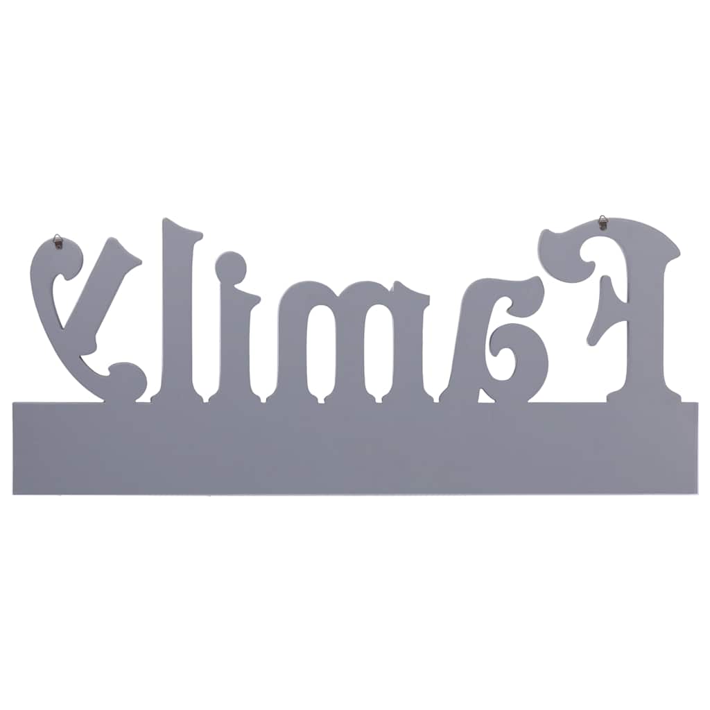 284246 vidaXL Wall Mounted Coat Rack FAMILY Grey 74x29,5 cm