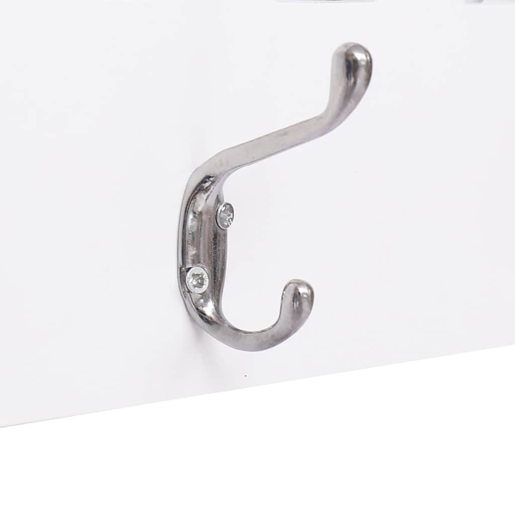 284247 vidaXL Wall Mounted Coat Rack WELCOME White 74x29,5 cm