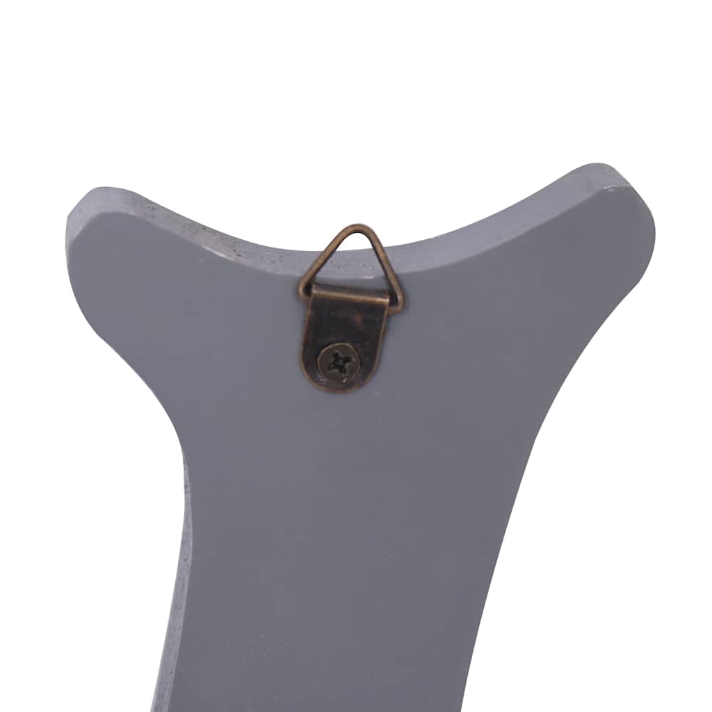 284248 vidaXL Wall Mounted Coat Rack WELCOME Grey 74x29,5 cm