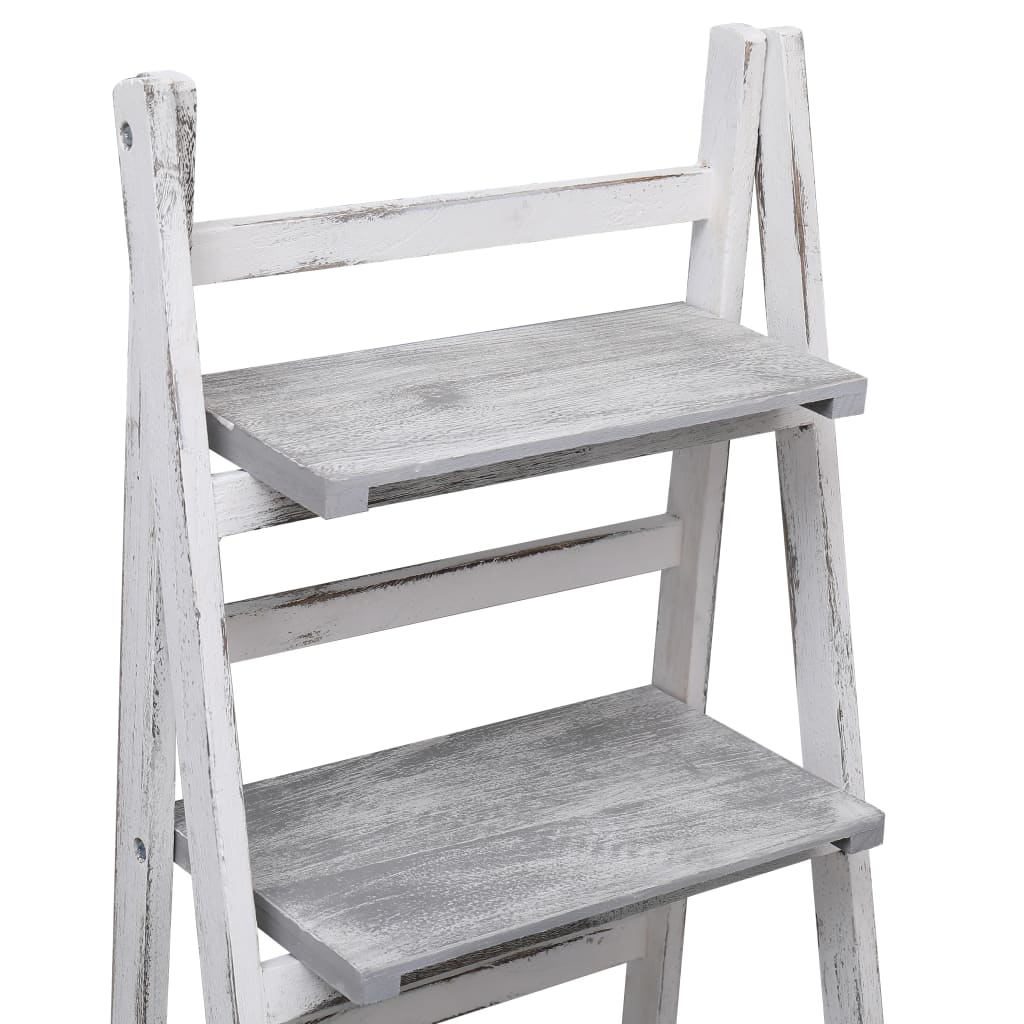 vidaXL 4-Tier Plant Stand Grey 43x33x113 cm Wood