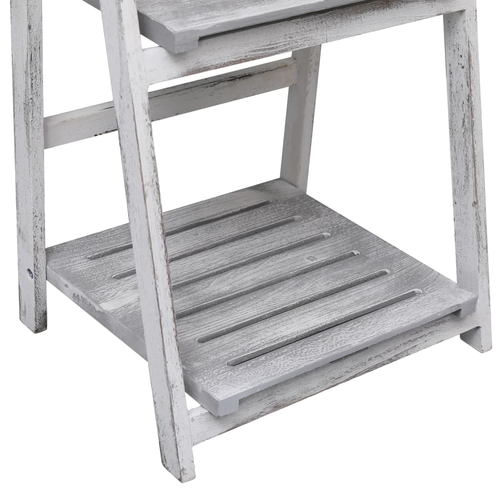 vidaXL 4-Tier Plant Stand Grey 43x33x113 cm Wood