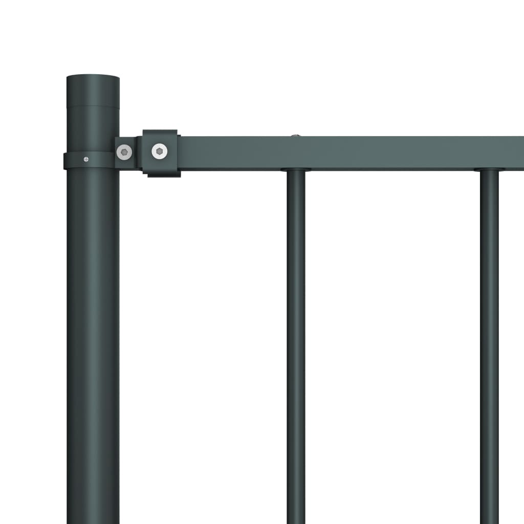 vidaXL Fence Panel with Posts Powder-coated Steel 1.7x1 m Anthracite