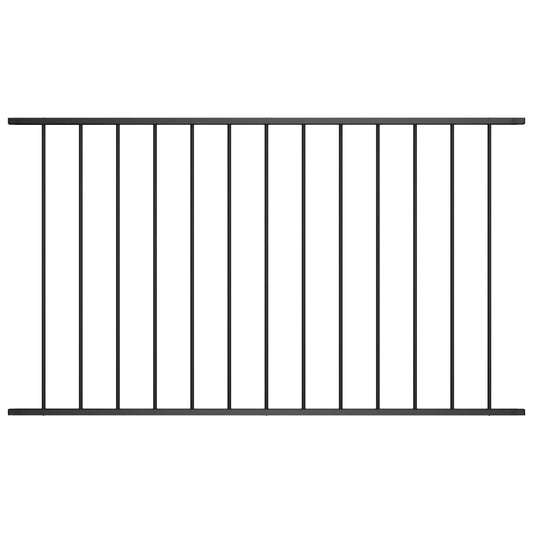 vidaXL Fence Panel Powder-coated Steel 1.7x0.75 m Black