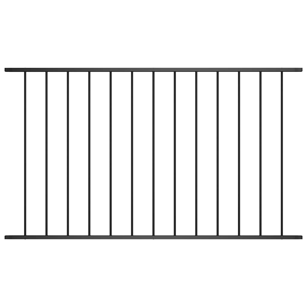 Fence Panel Woerden Powder-coated Steel 1.7x1 m Black