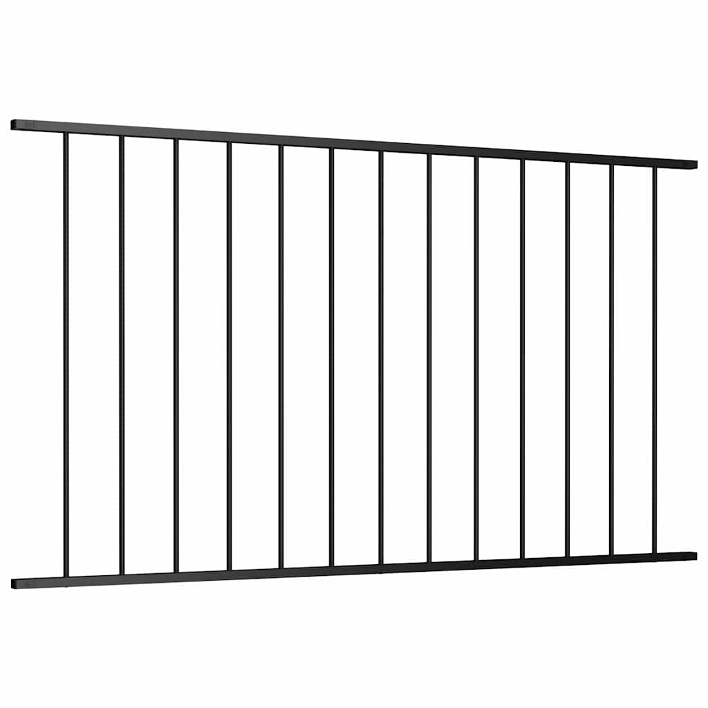 Fence Panel Woerden Powder-coated Steel 1.7x1 m Black