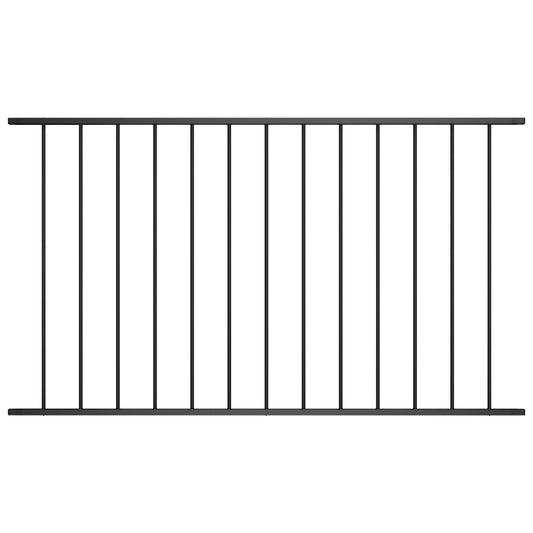 vidaXL Fence Panel Powder-coated Steel 1.7x1.25 m Black