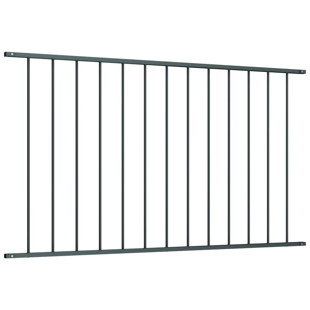 vidaXL Fence Panel Powder-coated Steel 1.7x0.75 m Anthracite