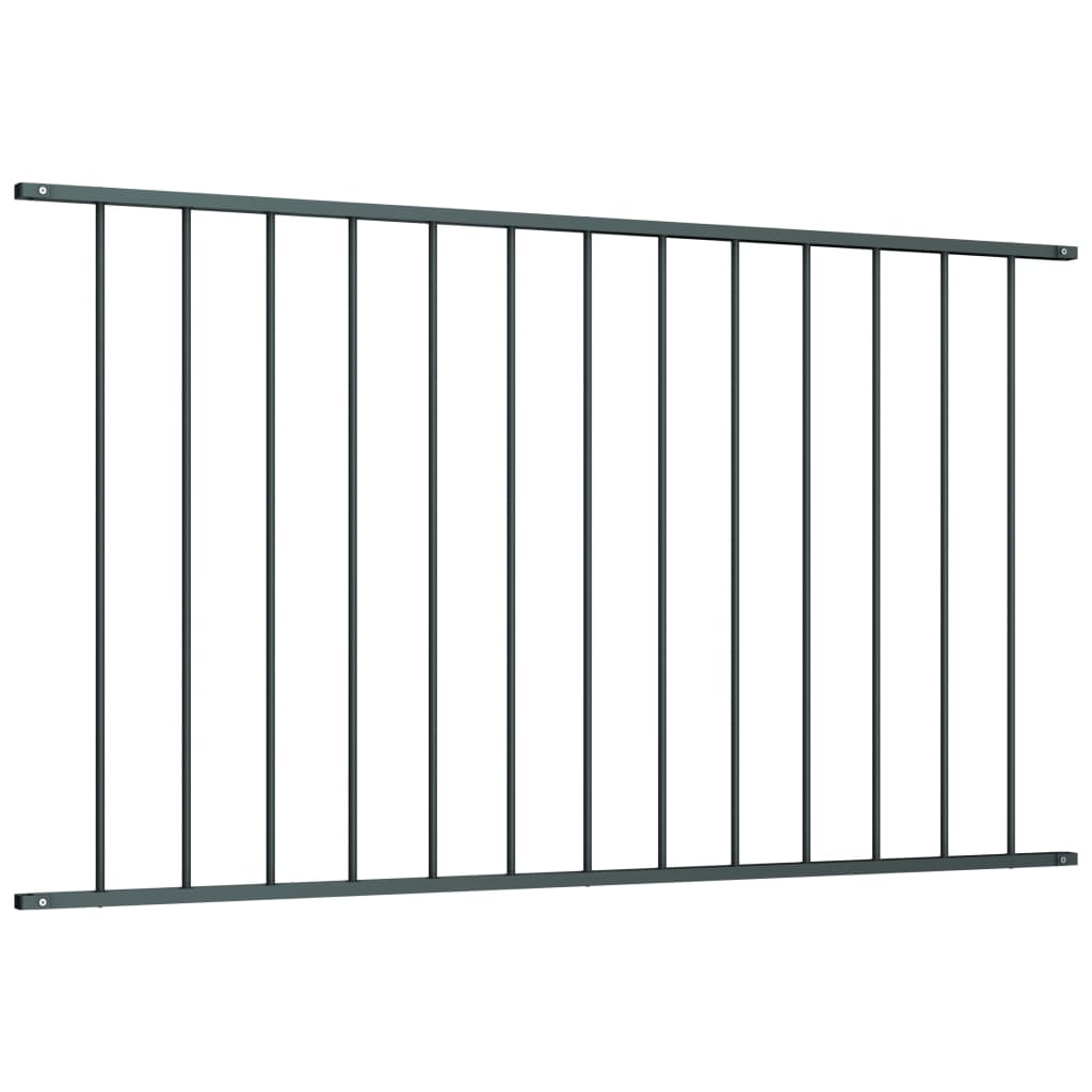 vidaXL Fence Panel Powder-coated Steel 1.7x1.25 m Anthracite