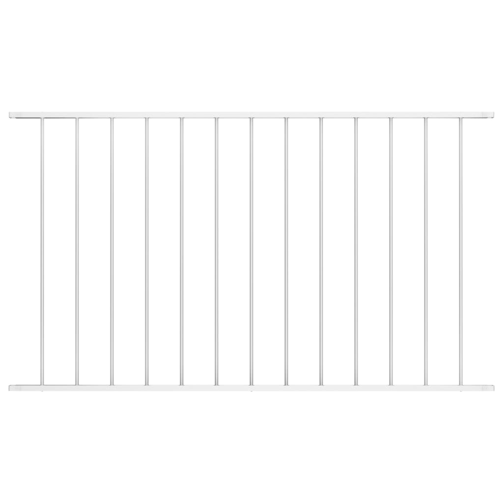 vidaXL Fence Panel Powder-coated Steel 1.7x0.75 m White