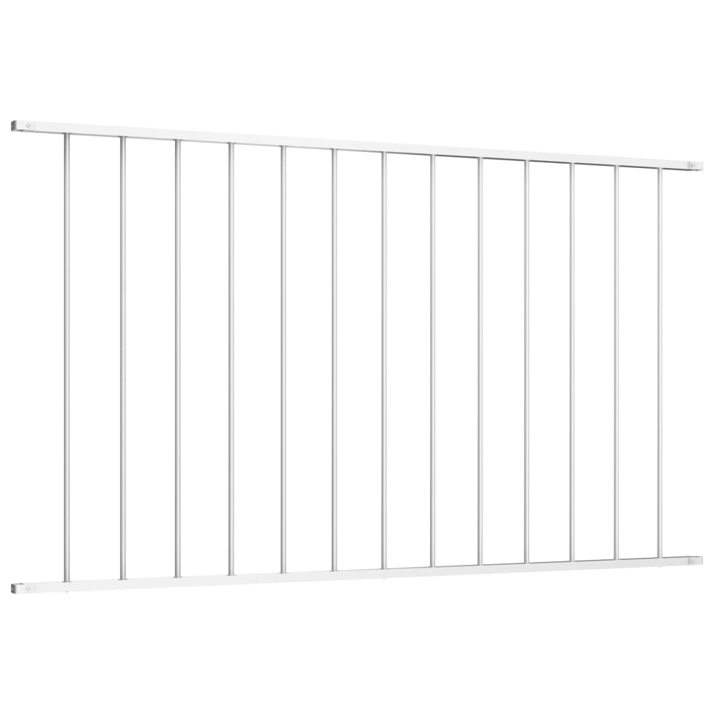 vidaXL Fence Panel Powder-coated Steel 1.7x0.75 m White