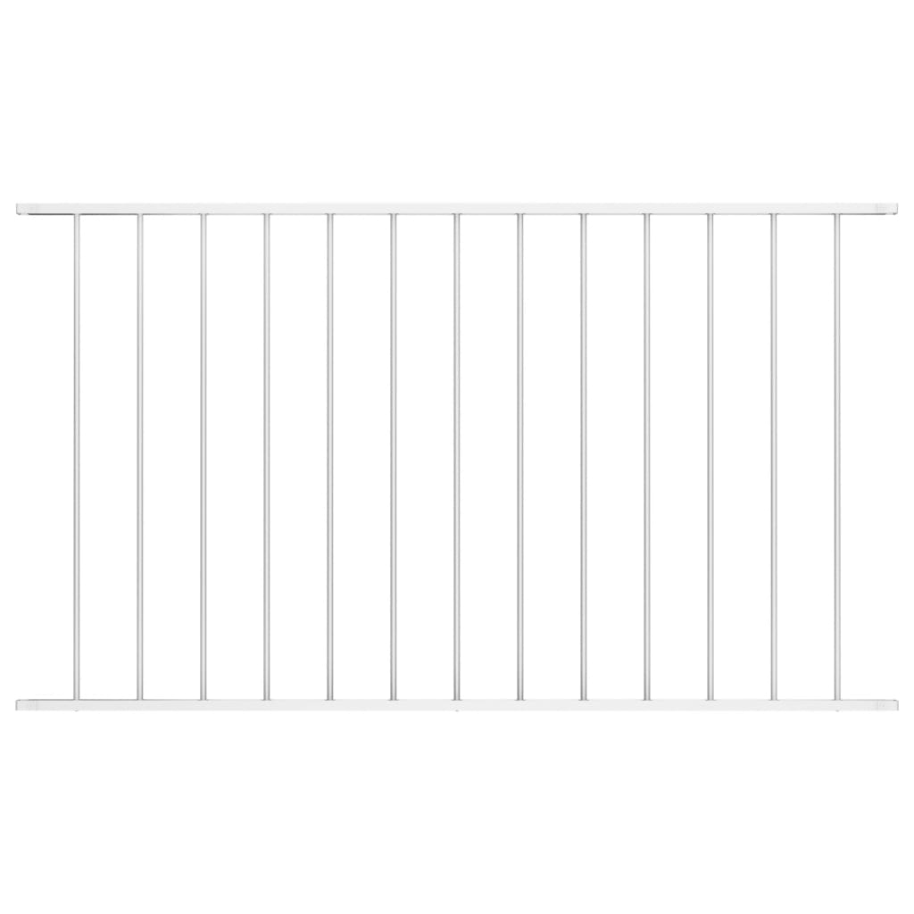 vidaXL Fence Panel Powder-coated Steel 1.7x1.25 m White