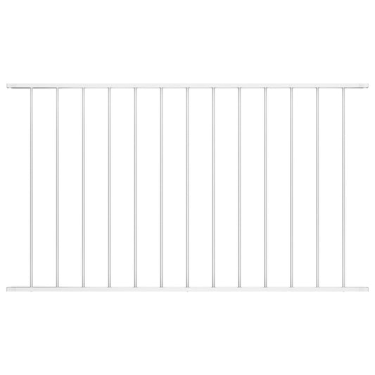 vidaXL Fence Panel Powder-coated Steel 1.7x1.25 m White