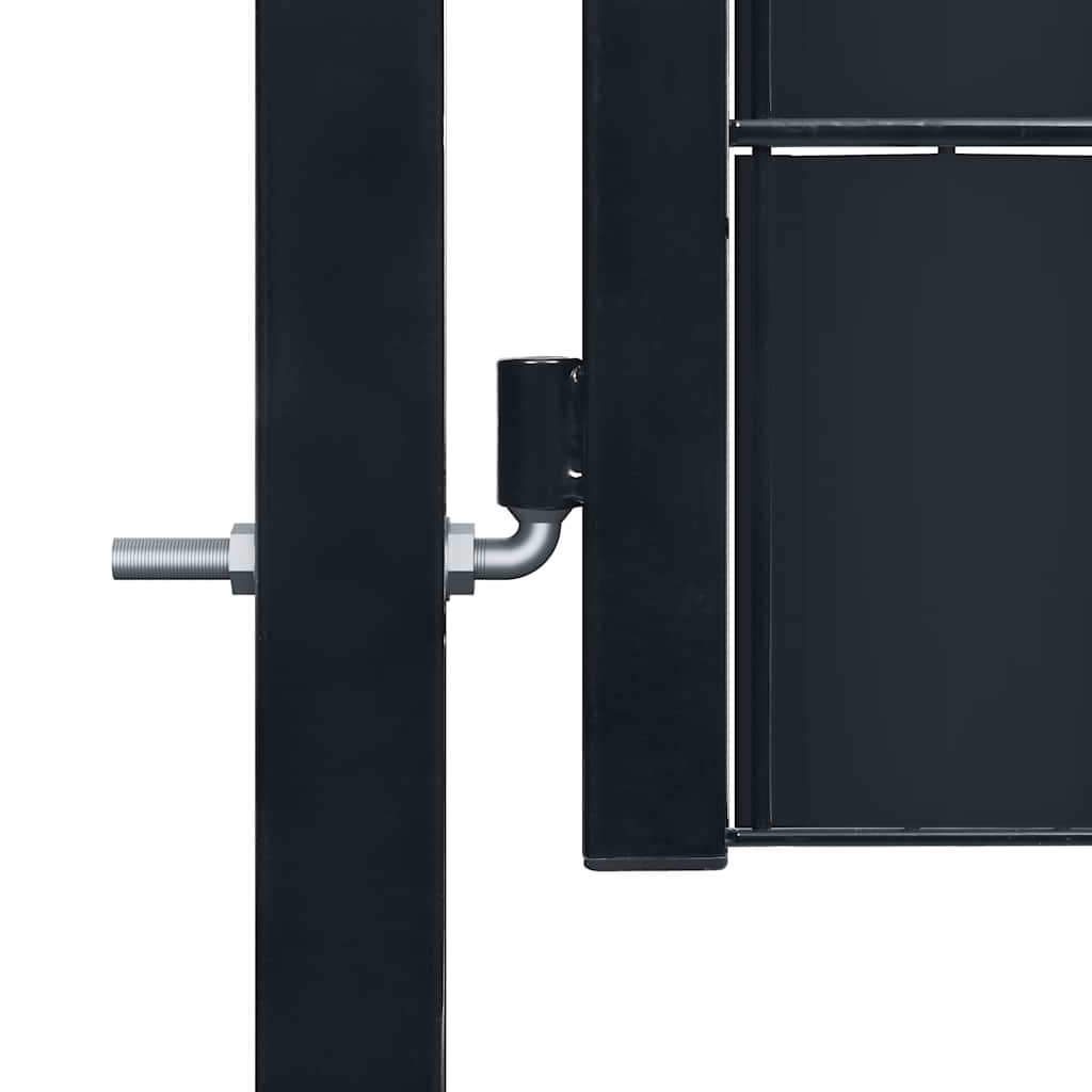 145236 vidaXL Fence Gate PVC and Steel 100x204 cm Anthracite