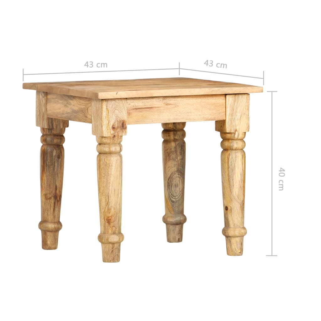 Side Table 43x43x40 cm Solid Mango Wood