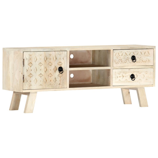 TV Cabinet 110x30x44 cm Solid Mango Wood