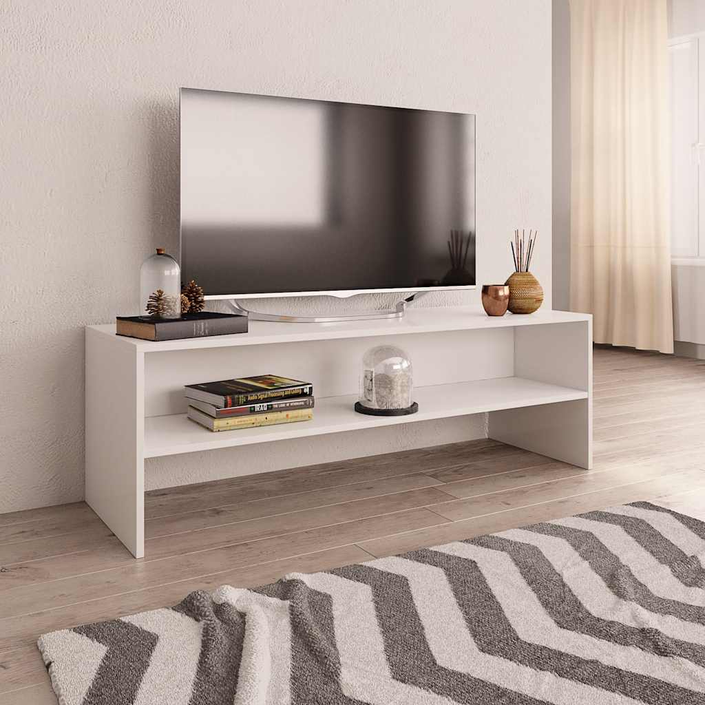 800036 vidaXL TV Cabinet White 120x40x40 cm Engineered Wood