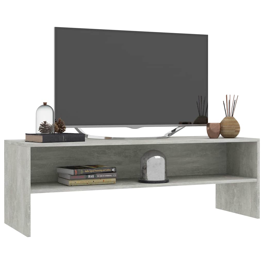 800040 vidaXL TV Cabinet Concrete Grey 120x40x40 cm Engineered Wood