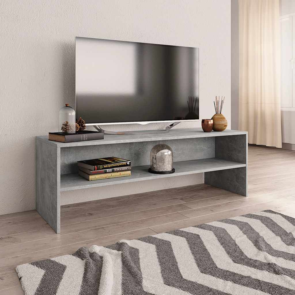 800040 vidaXL TV Cabinet Concrete Grey 120x40x40 cm Engineered Wood