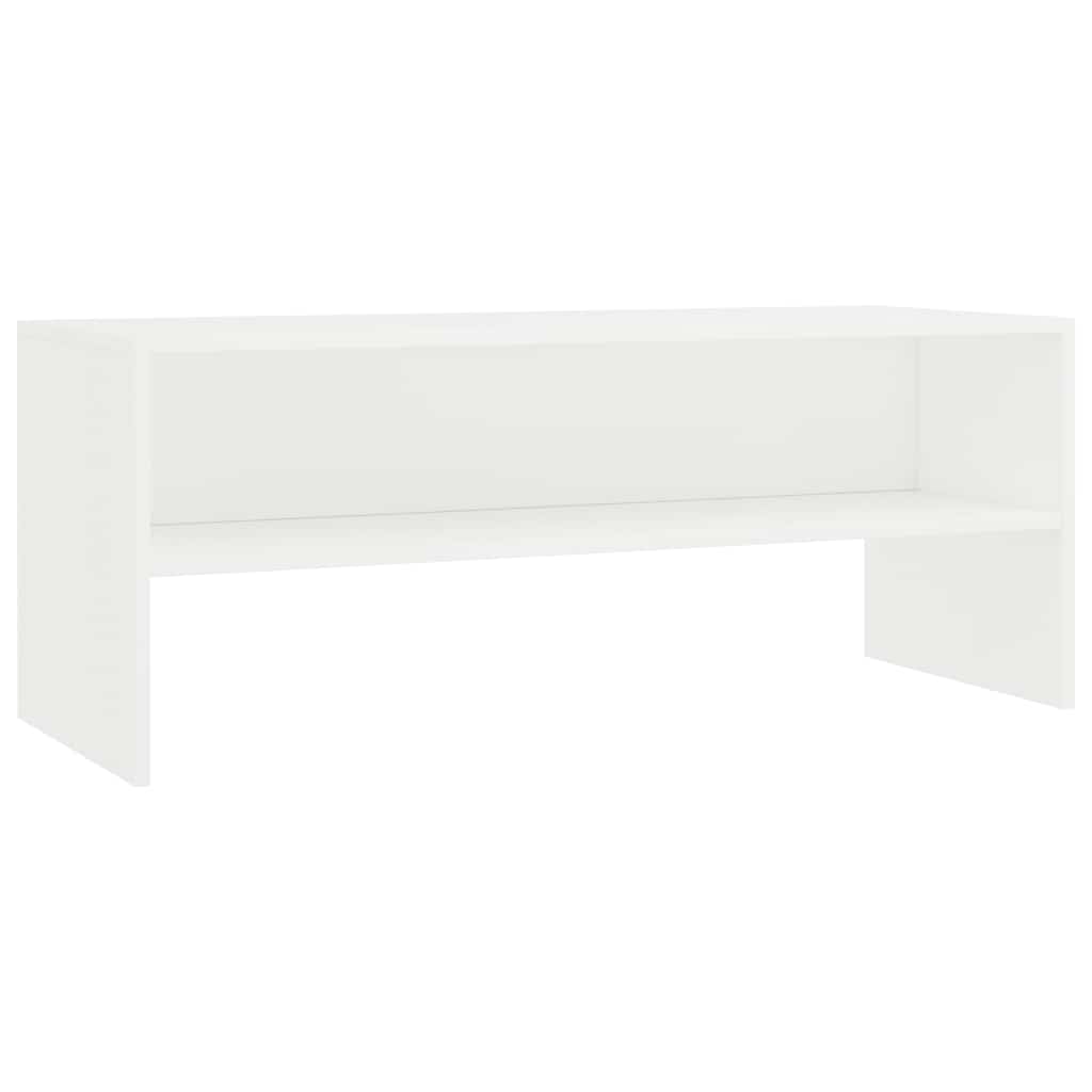 800045 vidaXL TV Cabinet White 100x40x40 cm Engineered Wood