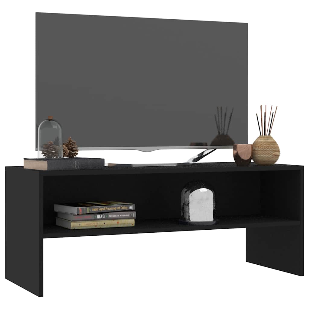 800046 vidaXL TV Cabinet Black 100x40x40 cm Engineered Wood