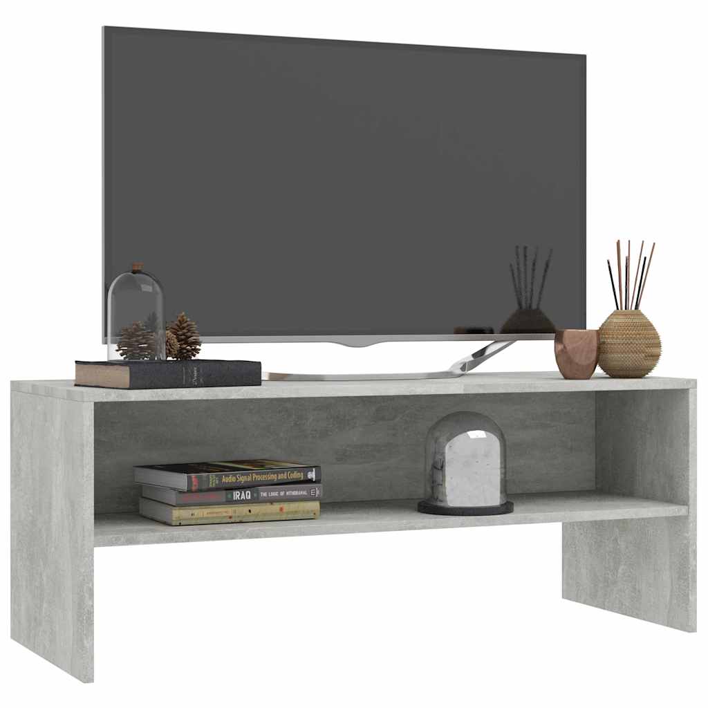 800049 vidaXL TV Cabinet Concrete Grey 100x40x40 cm Engineered Wood