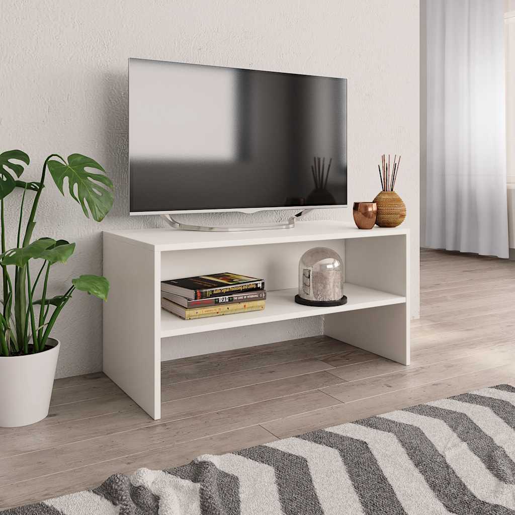 800054 vidaXL TV Cabinet White 80x40x40 cm Engineered Wood