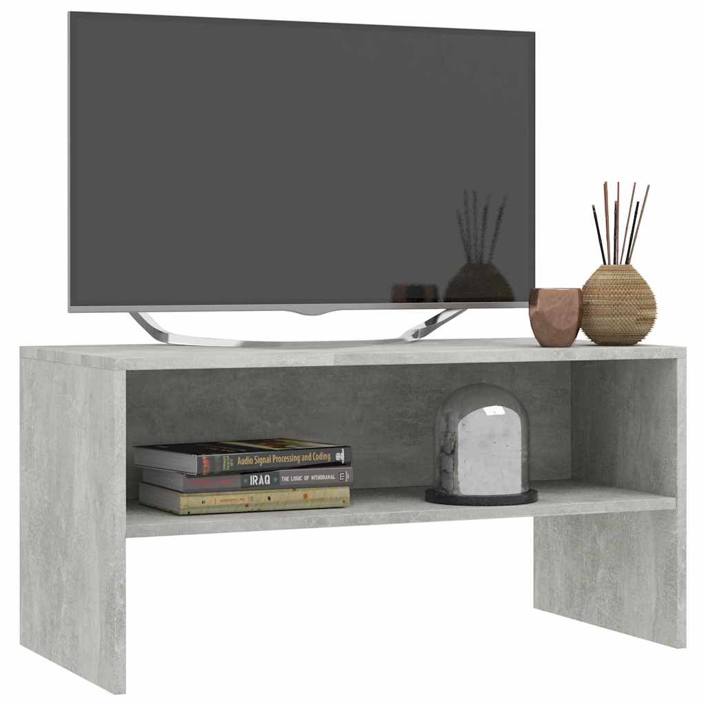 800058 vidaXL TV Cabinet Concrete Grey 80x40x40 cm Engineered Wood