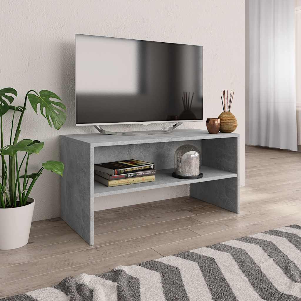 800058 vidaXL TV Cabinet Concrete Grey 80x40x40 cm Engineered Wood