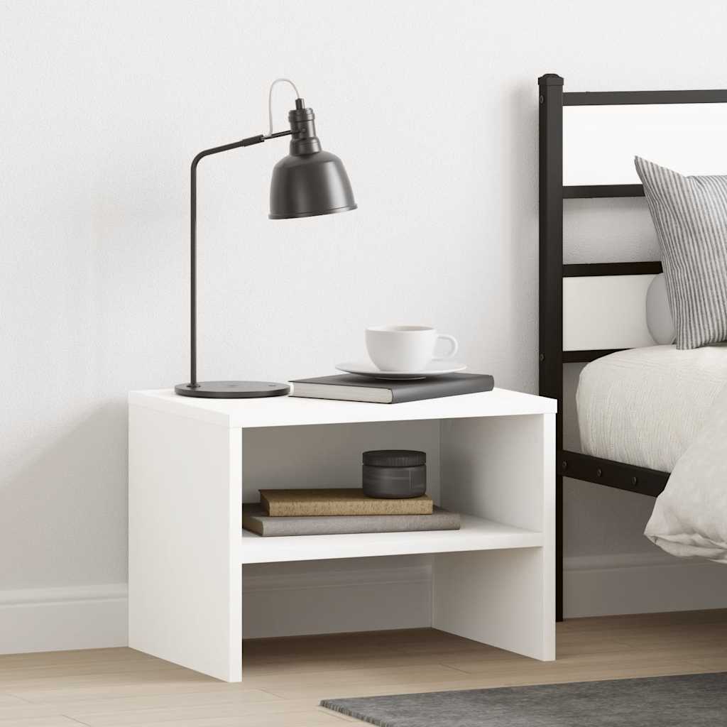 800063 vidaXL Bedside Cabinet White 40x30x30 cm Engineered Wood