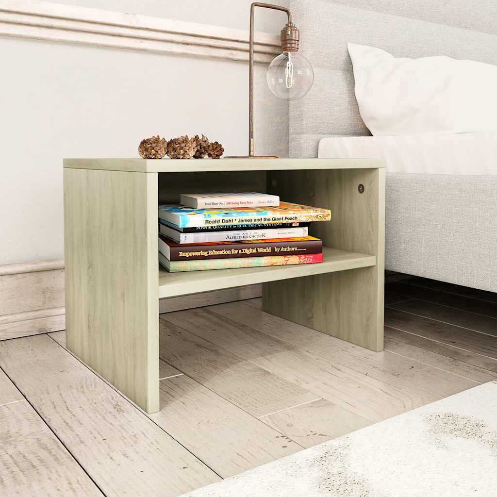 800070 vidaXL Bedside Cabinets 2 pcs Sonoma Oak 40x30x30 cm Engineered Wood